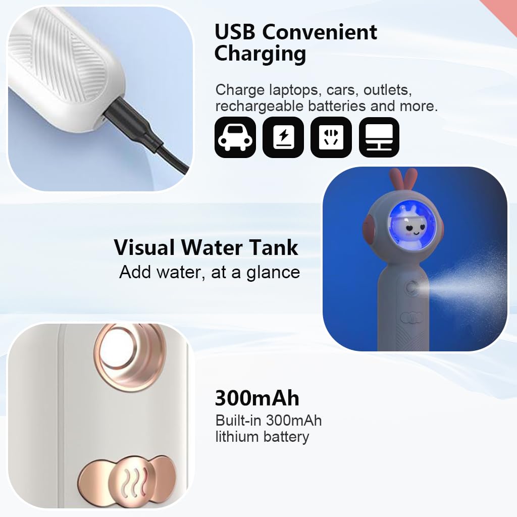 MAYCREATE Face Mist Sprayer Nano Portable Face Steamer Mini Nano Face Mist Face Mister Skin Moisturizing Facial Sprayer - USB Rechargeable, Night Light Design MAYCREATE Face Mist Sprayer Nano Portable Face Steamer Mini Nano Face Mist Face Mister Skin Moisturizing Facial Sprayer - USB Rechargeable, Night Light Design